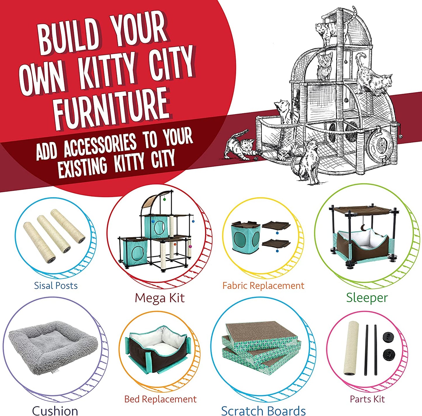 Claw Indoor and Outdoor Mega Kit Cat Furniture, Cat Sleeper, Outdoor Kennel