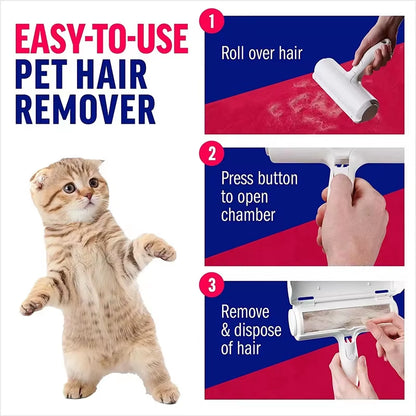 self cleaning dog and cat hair removing roller