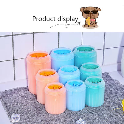 Portable Paw Plunger Pet Paw Cleaner Soft Silicone Foot Cleaning Cup 