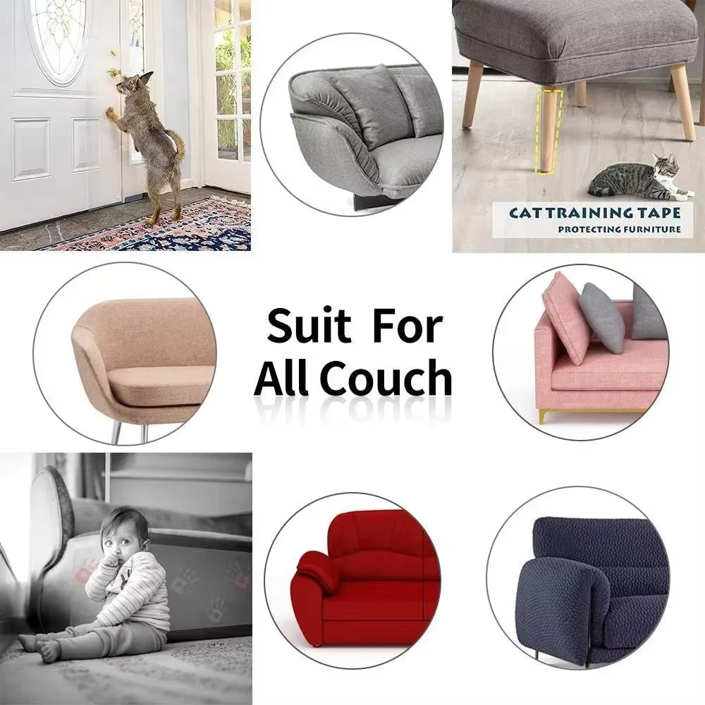 Cat Scratch Sofa Protection Pads Anti-Cat Scratch Couch Guard Pads Stickers Self-Adhesive Pet Furniture Protectors Cover